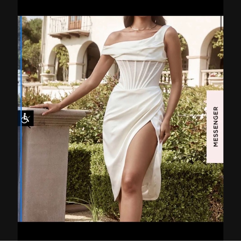 HOUSE OF CB LULU IVORY DRESS